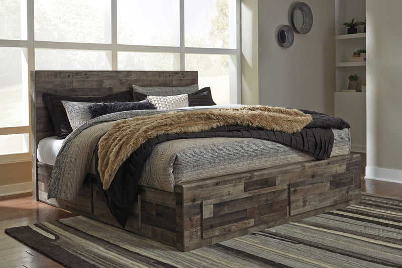 Derekson Gray King Storage Platform Bed | B200 - DMV FurnitureKing Bed