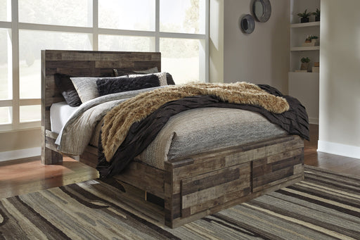 Derekson Gray Queen Footboard Storage Platform Bed | B200 - DMV FurnitureQueen Bed