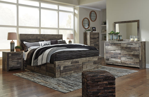 Derekson Multi Gray Double Side/Footboard Storage Platform Bedroom Set - DMV FurnitureBedroom Set