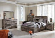 Derekson Multi Gray Double Side/Footboard Storage Platform Youth Bedroom Set - DMV FurnitureYouth Bedroom Set