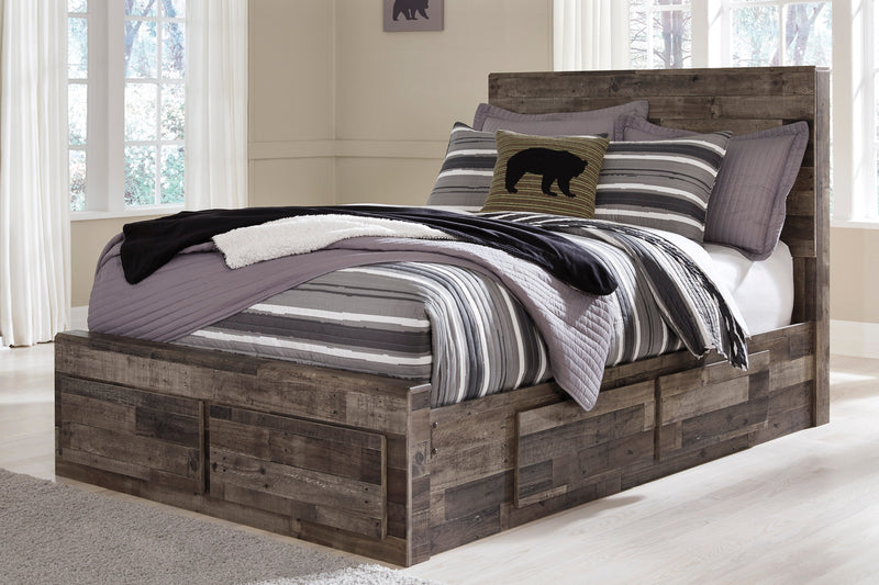 Derekson Multi Gray Double Side/Footboard Storage Platform Youth Bedroom Set - DMV FurnitureYouth Bedroom Set