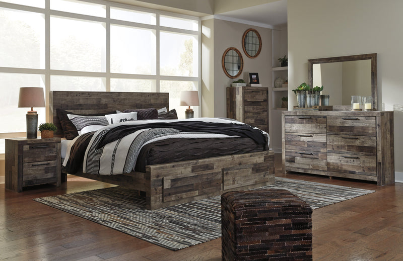 Derekson Multi Gray Footboard Storage Platform Bedroom Set - DMV FurnitureBedroom Set