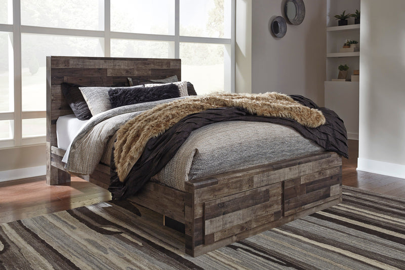 Derekson Multi Gray Footboard Storage Platform Bedroom Set - DMV FurnitureBedroom Set