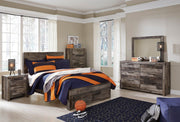 Derekson Multi Gray Footboard Storage Platform Youth Bedroom Set - DMV FurnitureYouth Bedroom Set