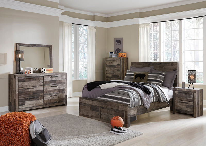 Derekson Multi Gray Footboard Storage Platform Youth Bedroom Set - DMV FurnitureYouth Bedroom Set