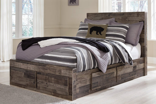 Derekson Multi Gray Full Panel Bed with 6 Storage Drawers - DMV FurnitureFull Bed