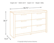 Derekson Multi Gray Full Panel Headboard, Dresser and Nightstand - B200B57