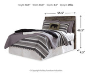 Derekson Multi Gray Full Panel Headboard, Dresser and Nightstand - B200B57
