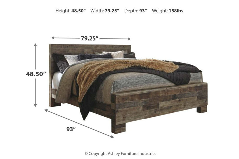 Derekson Multi Gray King Panel Bed - DMV FurnitureKing Bed