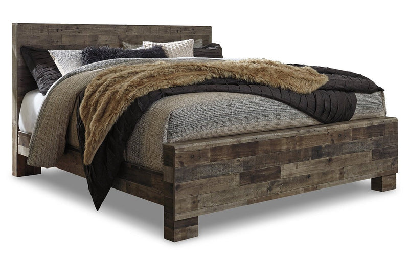 Derekson Multi Gray King Panel Bed - DMV FurnitureKing Bed