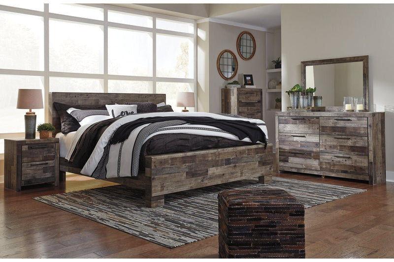 Derekson Multi Gray King Panel Bed - DMV FurnitureKing Bed