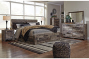 Derekson Multi Gray King Panel Bed with 4 Storage Drawers - DMV FurnitureKing Bed