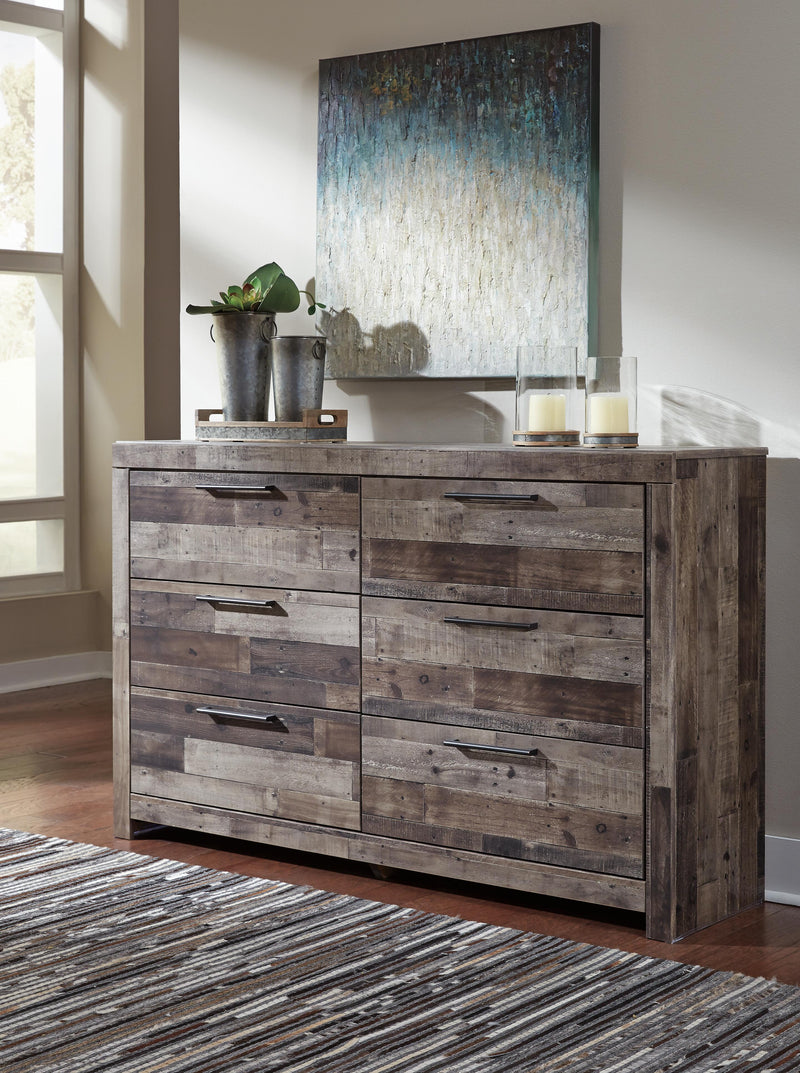 Derekson Multi Gray King Storage Bed, Dresser, Chest and 2 Nightstands - B200B80