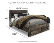 Derekson Multi Gray Queen Panel Storage Bed and 2 Nightstands - B200B48