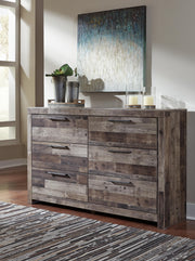 Derekson Multi Gray Queen Panel Storage Bed, Dresser and 2 Nightstands - B200B82