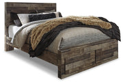 Derekson Multi Gray Queen Panel Storage Bed, Dresser, Chest and Nightstand - B200B84
