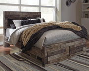 Derekson Multi Gray Queen Panel Storage Bed, Dresser, Chest and Nightstand - B200B84