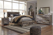 Derekson Multi Gray Queen Platform Bed with 2 Storage Drawers - DMV FurnitureQueen Bed