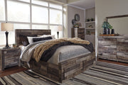 Derekson Multi Gray Queen Platform Bed with 4 Storage Drawers - DMV FurnitureQueen Bed