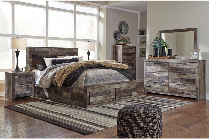 Derekson Multi Gray Queen Platform Bed with 6 Storage Drawers - DMV FurnitureQueen Bed