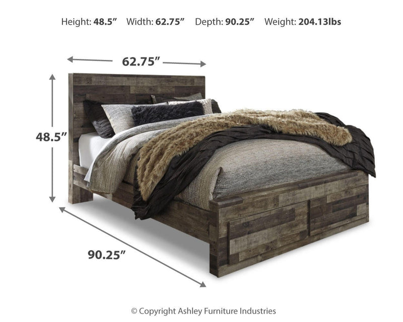 Derekson Multi Gray Queen Storage Bed and 2 Chests - B200B67