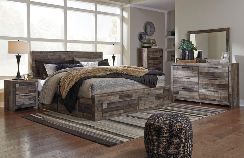 Derekson Multi Gray Side/Footboard Storage Platform Bedroom Set - DMV FurnitureBedroom Set