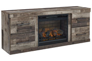 Derekson Multi Gray TV Stand with Electric Fireplace - DMV FurnitureTV Stand