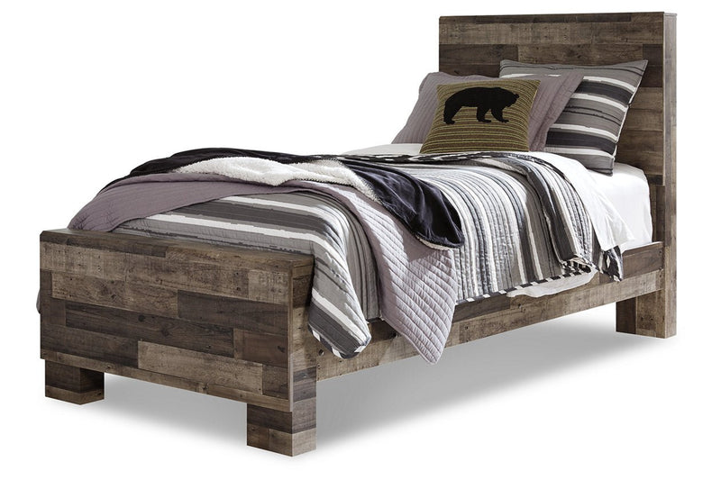 Derekson Multi Gray Twin Panel Bed - DMV FurnitureTwin Bed