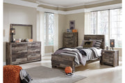 Derekson Multi Gray Twin Panel Bed - DMV FurnitureTwin Bed