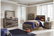 Derekson Multi Gray Twin Panel Bed - DMV FurnitureTwin Bed