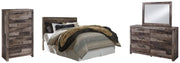 Derekson Queen/Full Panel Headboard Bed with Mirrored Dresser and Chest in Multi Gray from Ashley - DMV Furniture