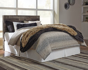 Derekson Queen/Full Panel Headboard Bed with Mirrored Dresser in Multi Gray from Ashley - DMV Furniture