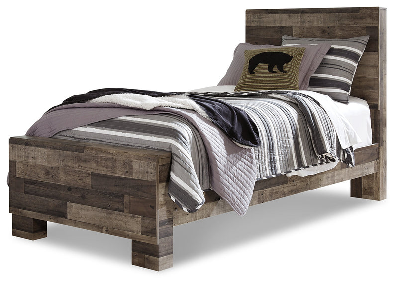 Derekson Twin Panel Bed with Dresser in Multi Gray from Ashley - DMV Furniture
