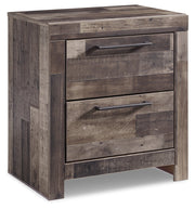 Derekson Twin Panel Bed with Mirrored Dresser, Chest and 2 Nightstands in Multi Gray from Ashley - DMV Furniture