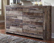 Derekson Twin Panel Headboard Bed with Dresser in Multi Gray from Ashley - DMV Furniture