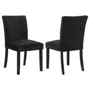 Dermott Upholstered Parson Dining Side Chair Black (Set of 2) - 106512BLK