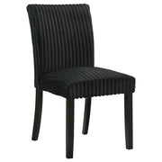 Dermott Upholstered Parson Dining Side Chair Black (Set of 2) - 106512BLK