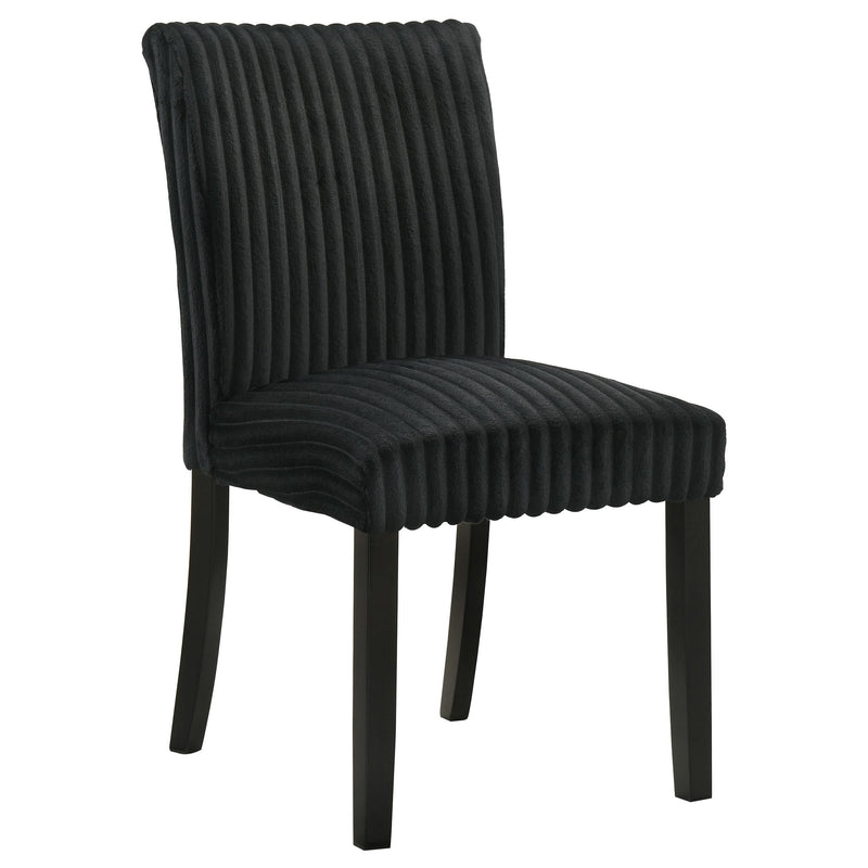 Dermott Upholstered Parson Dining Side Chair Black (Set of 2) - 106512BLK