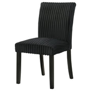 Dermott Upholstered Parson Dining Side Chair Black (Set of 2) - 106512BLK