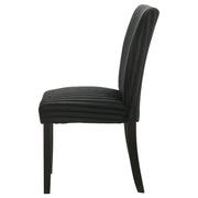 Dermott Upholstered Parson Dining Side Chair Black (Set of 2) - 106512BLK