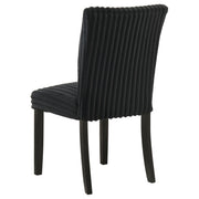 Dermott Upholstered Parson Dining Side Chair Black (Set of 2) - 106512BLK