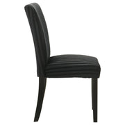 Dermott Upholstered Parson Dining Side Chair Black (Set of 2) - 106512BLK