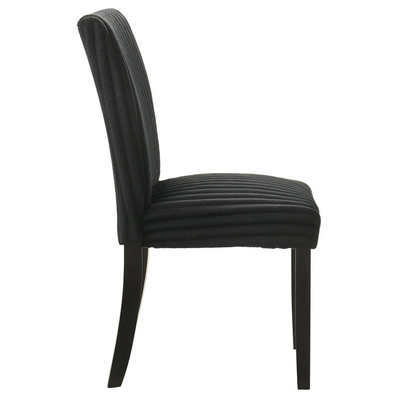 Dermott Upholstered Parson Dining Side Chair Black (Set of 2) - 106512BLK