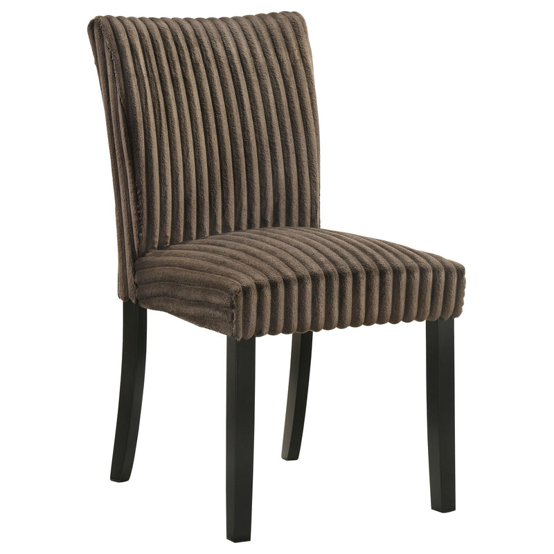 Dermott Upholstered Parson Dining Side Chair Chocolate (Set of 2) - 106512CH