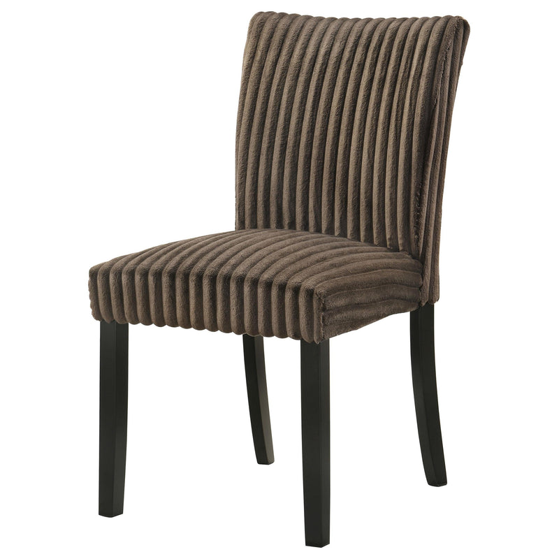Dermott Upholstered Parson Dining Side Chair Chocolate (Set of 2) - 106512CH