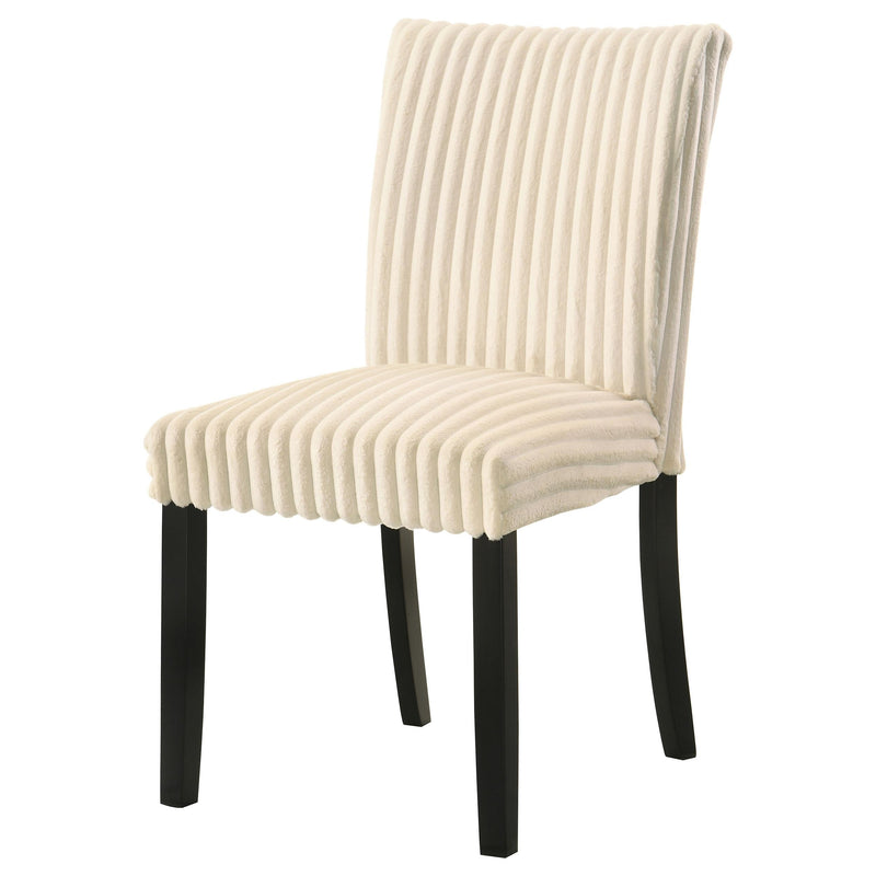 Dermott Upholstered Parson Dining Side Chair Cream (Set of 2) - 106512CRM