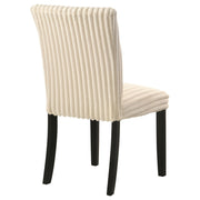 Dermott Upholstered Parson Dining Side Chair Cream (Set of 2) - 106512CRM