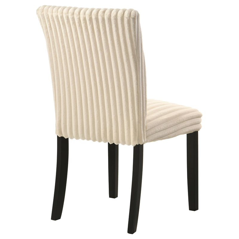 Dermott Upholstered Parson Dining Side Chair Cream (Set of 2) - 106512CRM