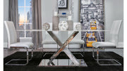 Derry Reading Marble/White Dining Set - DMV FurnitureDining Room Set