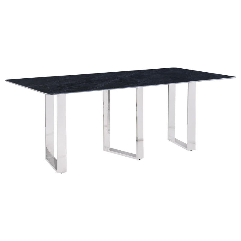 Desden 79-inch Rectangular Sintered Stone Dining Table Grey - 109361